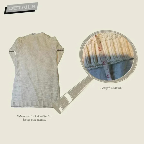 ***NEW with Tags***UNIQLO:  Cozy Cable Knit Jumper Dress - Picture 2 of 2